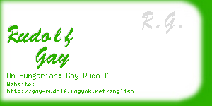 rudolf gay business card